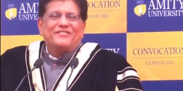 Union Minister Piyush Goyal addressed the annual convocation ceremony of Amity University in Noida today.
