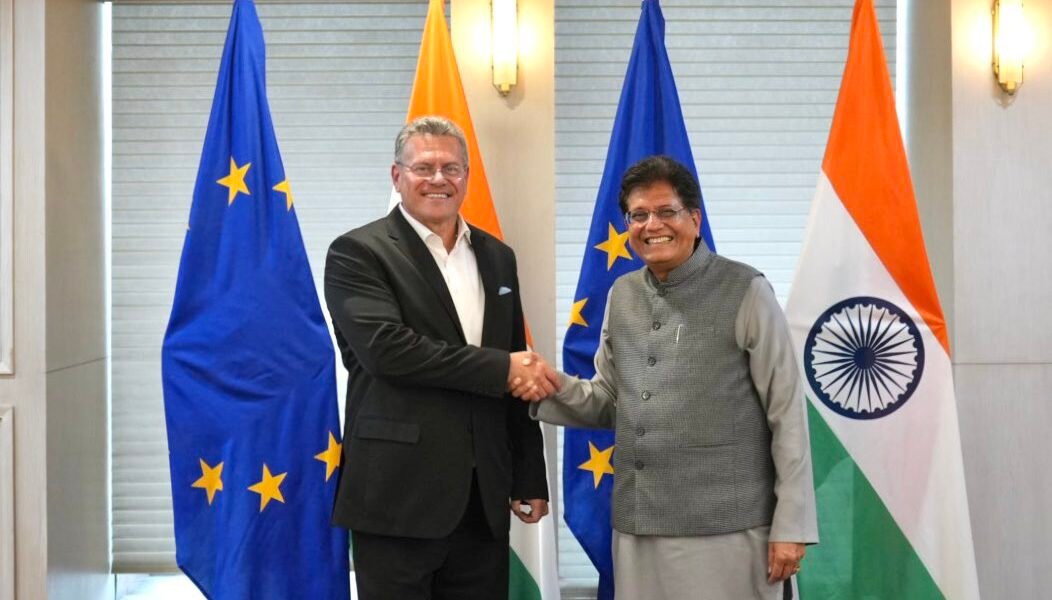 Union Minister of Commerce and Industry Piyush Goyal held high-level talks with European Union Commissioner for Trade and Economic Security Maroš Šefčovič.