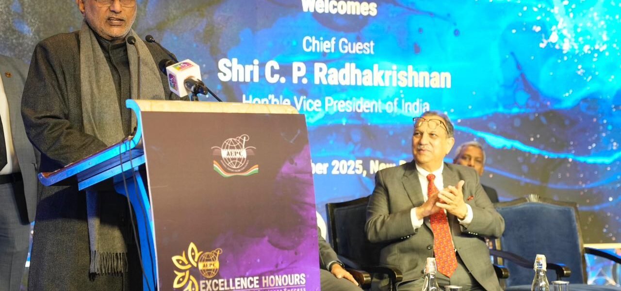 Vice President C.P. Radhakrishnan addressed the AEPC annual awards ceremony.