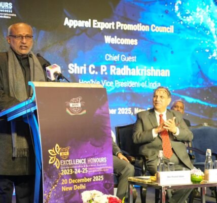 Vice President C.P. Radhakrishnan addressed the AEPC annual awards ceremony.