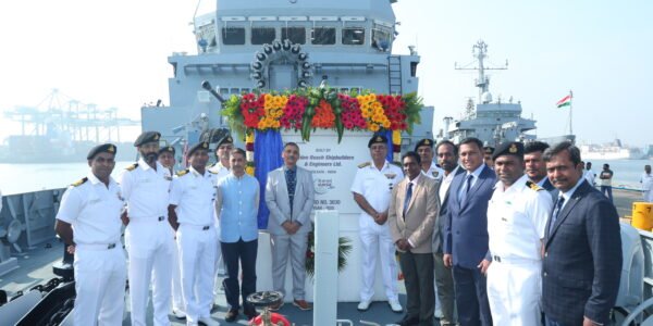 third anti-submarine shallow water craft, 'Anjadip', has been inducted into the Indian Nav