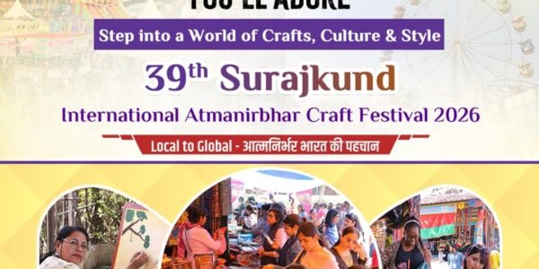 39th Surajkund Festival begins today, with this year theme being Local to Global – Self-Reliant India