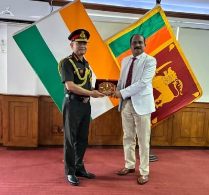 Army Chief General Upendra Dwivedi held high-level talks on the first day of his visit to Sri Lanka.
