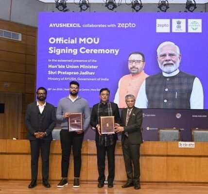 AyushExcel and Zepto have signed a memorandum of understanding to strengthen digital access and ensure the quality of Ayush products.