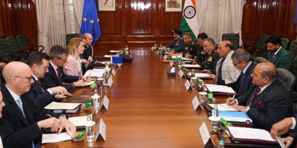 Defence Minister Rajnath Singh affirmed the country growing partnership with the European Union.