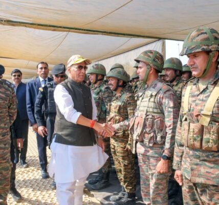 Defence Minister Rajnath Singh extended his heartfelt greetings to the brave soldiers of the Indian Army and their families on the glorious occasion of Indian Army Day.