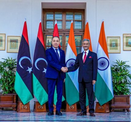 EAM Dr. Jaishankar held a meeting with the Foreign Minister of Libya, Al-Taher Al-Baour, in Delhi.