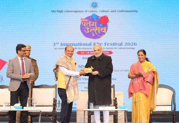Home Minister Amit Shah addressed the International Kite Festival - 2026 in New Delhi today.