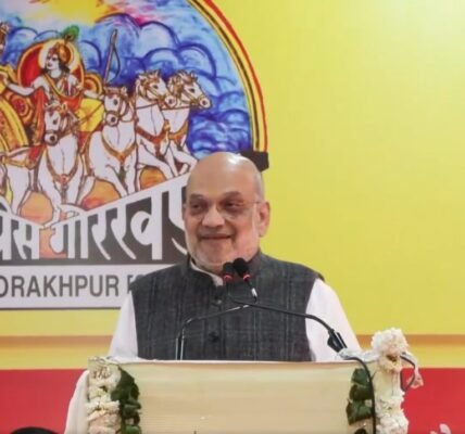 Home Minister Amit Shah addressed the centenary issue release ceremony of Kalyan a monthly magazine published by Gita Press in Rishikesh.