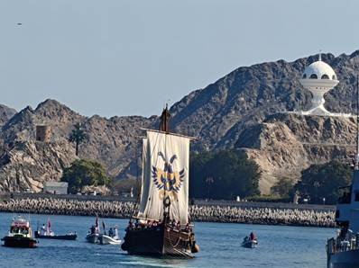 INSV Kaundinya arrived in Muscat, reviving the 5,000-year-old maritime ties between India and Oman.