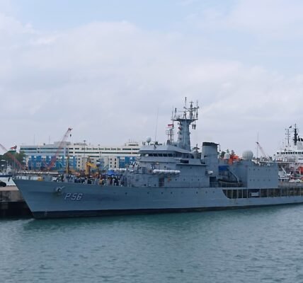 Indian Navy first training squadron has arrived at Changi Naval Base in Singapore