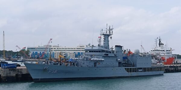Indian Navy first training squadron has arrived at Changi Naval Base in Singapore