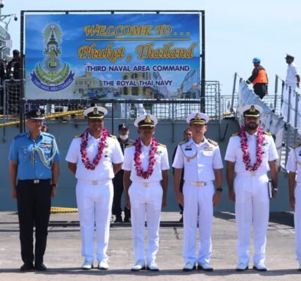 Indian Navy first training squadron has arrived at Phuket Deep Sea Port in Thailand