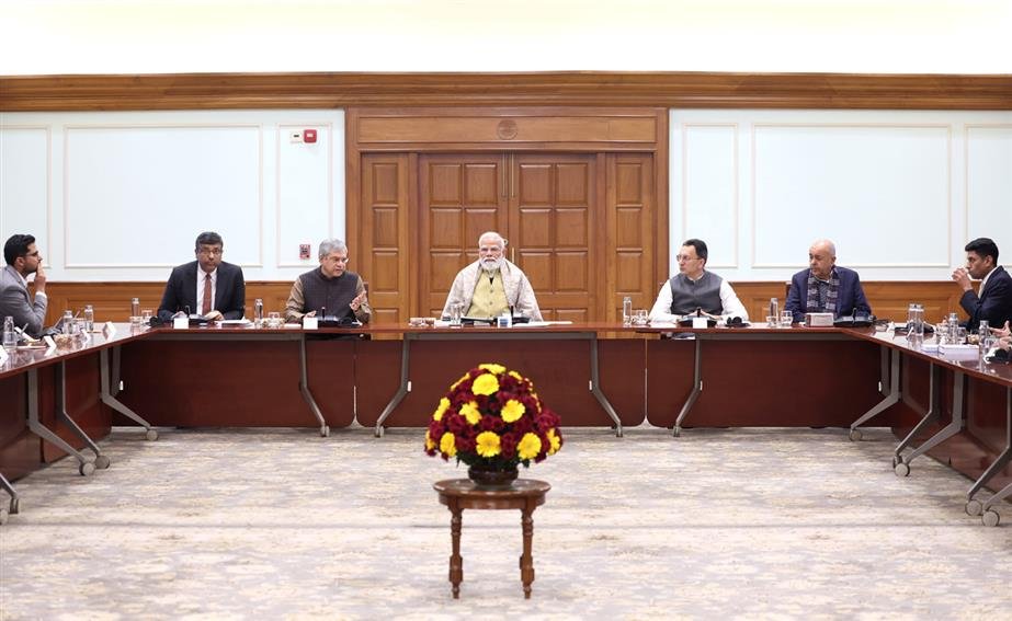 PM Modi chaired a roundtable meeting with Indian AI startups.