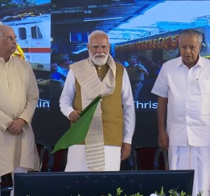 PM Modi laid the foundation stone for and inaugurated various development projects and flagged off trains in Thiruvananthapuram, Kerala.