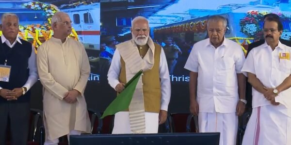 PM Modi laid the foundation stone for and inaugurated various development projects and flagged off trains in Thiruvananthapuram, Kerala.