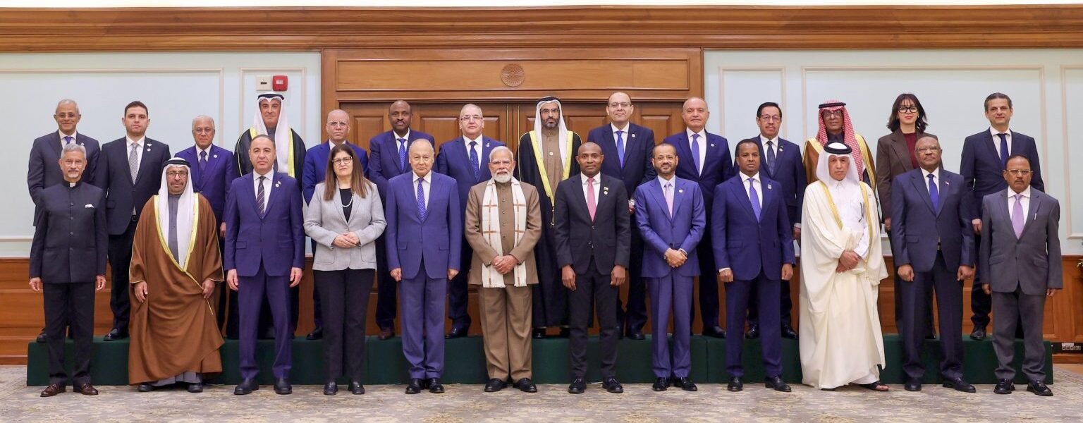 PM Modi met with a delegation of foreign ministers from Arab countries.