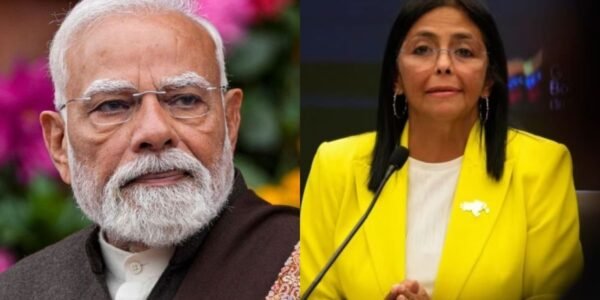 PM Modi received a telephone call today from the Acting Pres of Venezuela, Delcy Rodríguez