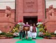 PM Narendra Modi addressed the media today in the Parliament complex before the start of the budget session for 2026.