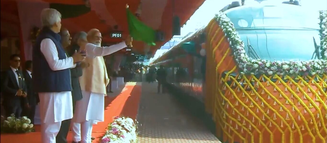 PM Narendra Modi flagged off India first Vande Bharat sleeper train between Howrah and Guwahati.