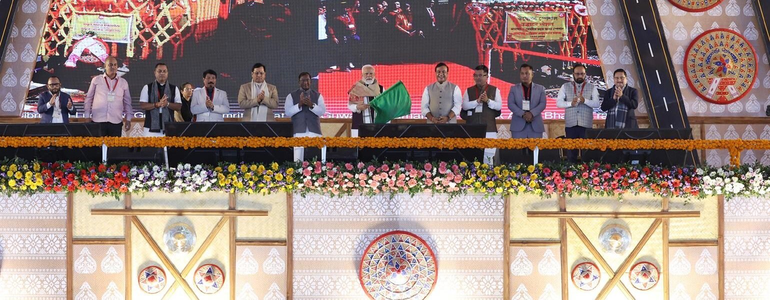 Prime Minister Modi flagged off two new Amrit Bharat Express trains.