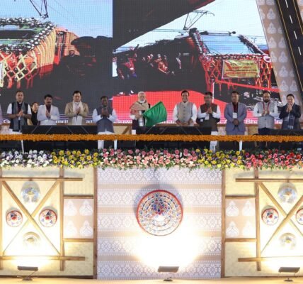 Prime Minister Modi flagged off two new Amrit Bharat Express trains.