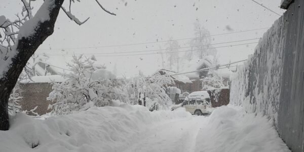 Snowfall in Gulmarg