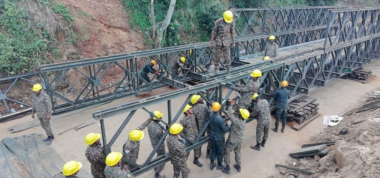 Under Operation Sagar Bandhu, the Indian Army constructed the third Bailey bridge in Sri Lanka.