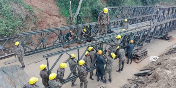 Under Operation Sagar Bandhu, the Indian Army constructed the third Bailey bridge in Sri Lanka.