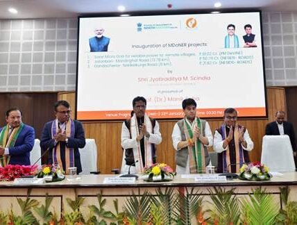 Union Minister Jyotiraditya M. Scindia inaugurated and laid the foundation stone for development projects worth ₹365 crore in Tripura.