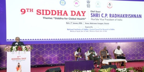 Vice President C. P. Radhakrishnan inaugurated the 9th Siddha Day celebrations in Chennai today.