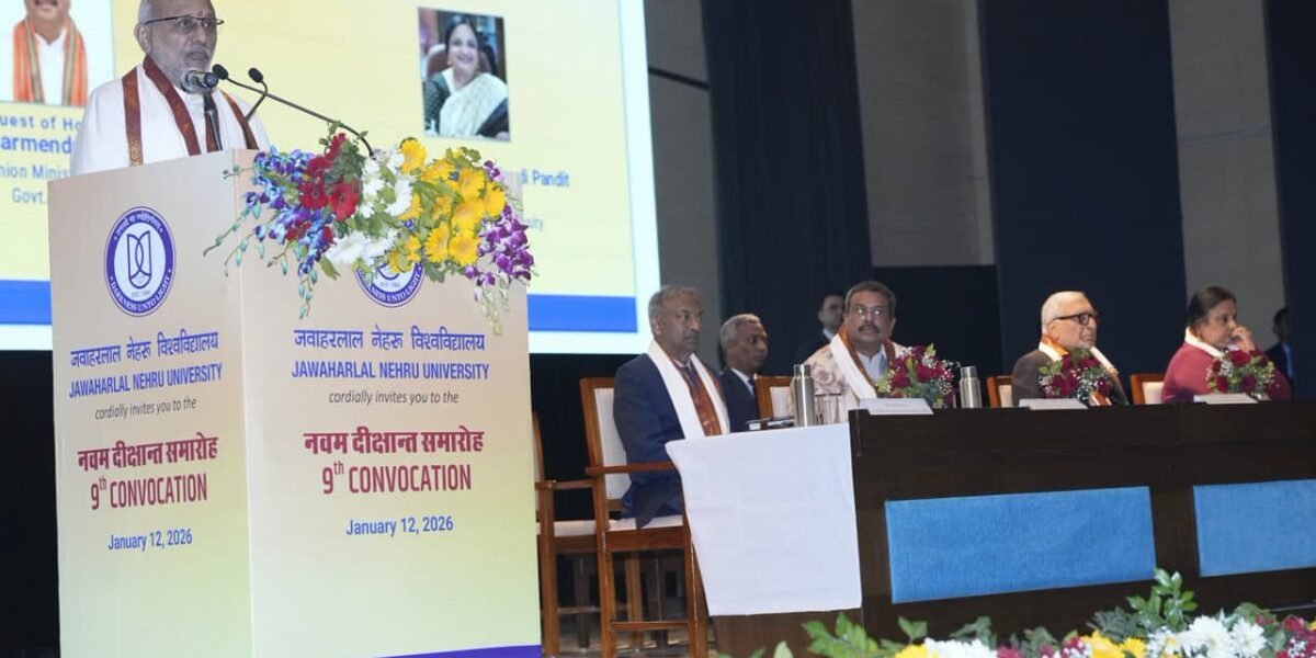 Vice President C.P. Radhakrishnan addressed the 9th convocation ceremony of Jawaharlal Nehru University.