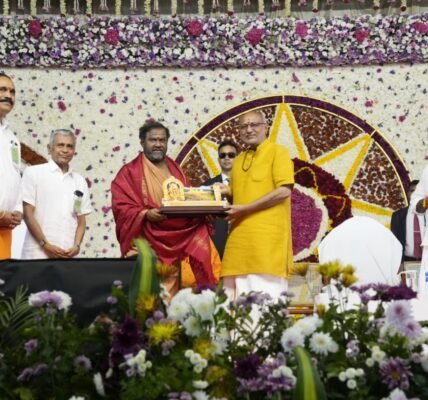 Vice President C.P. Radhakrishnan today participated in the golden jubilee celebrations of Sri Shakti Amma