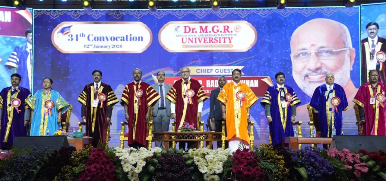 Vice President addressed the 34th convocation ceremony of Dr MGR Educational and Research Institute in Chennai