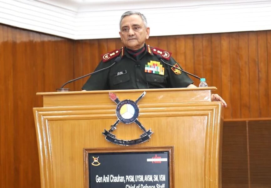 Chief of Defence Staff General Anil Chauhan addressed the annual seminar on Mitra at the College of Defence Management, Secunderabad