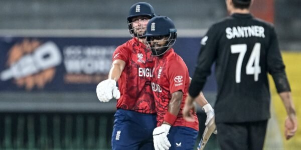 England beat New Zealand by 4 wickets in a Super 8 match of the ICC T20 World Cup in Colombo