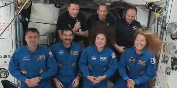 Four new NASA astronauts arrive at the International Space Station