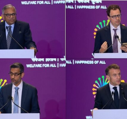 Global leaders and CEOs of major tech companies support responsible AI innovation at India AI Impact Summit 2026