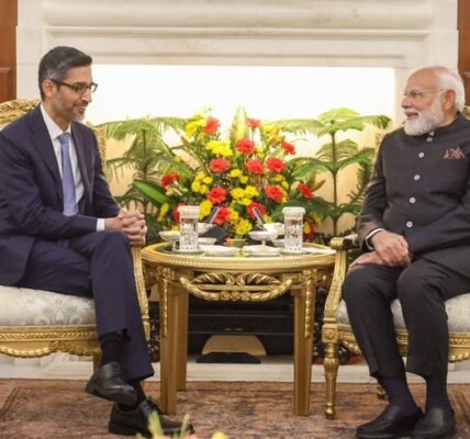 Google CEO Sundar Pichai met PM Narendra Modi in Delhi today.