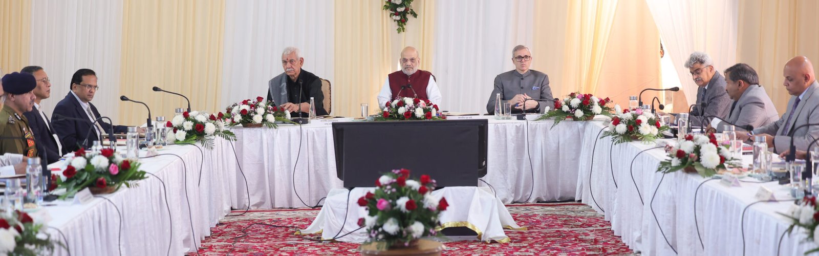 Home Minister Amit Shah held a review meeting to assess the progress of development projects in Jammu and Kashmir.