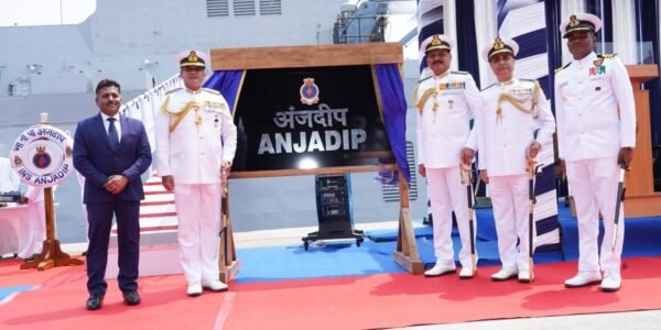 INS Anjadeep formally commissioned into the Indian Navy
