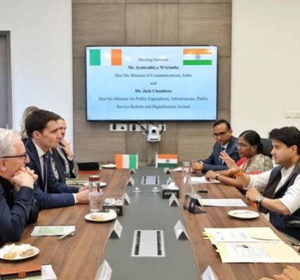 India and Ireland hold bilateral meeting in New Delhi to further strengthen cooperation in telecommunications and emerging digital technologies