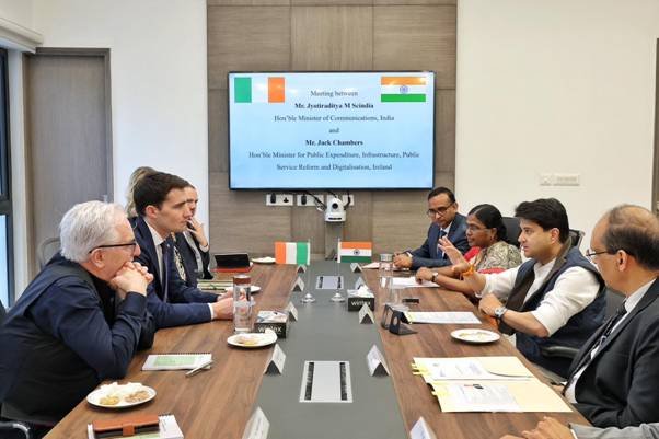 India and Ireland hold bilateral meeting in New Delhi to further strengthen cooperation in telecommunications and emerging digital technologies