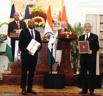 India and Seychelles signed seven MoU in various sectors, including health, meteorology, electronics and information technology, and good governance.