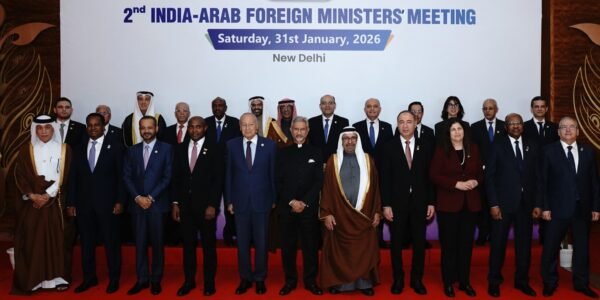 India and the Arab countries reiterated their commitment to lasting peace in West Asia.