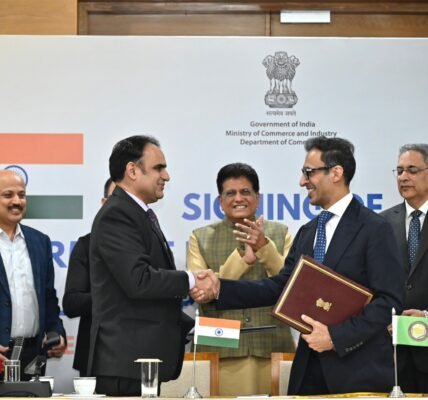 India and the Gulf Cooperation Council have signed the terms of reference for a free trade agreement.