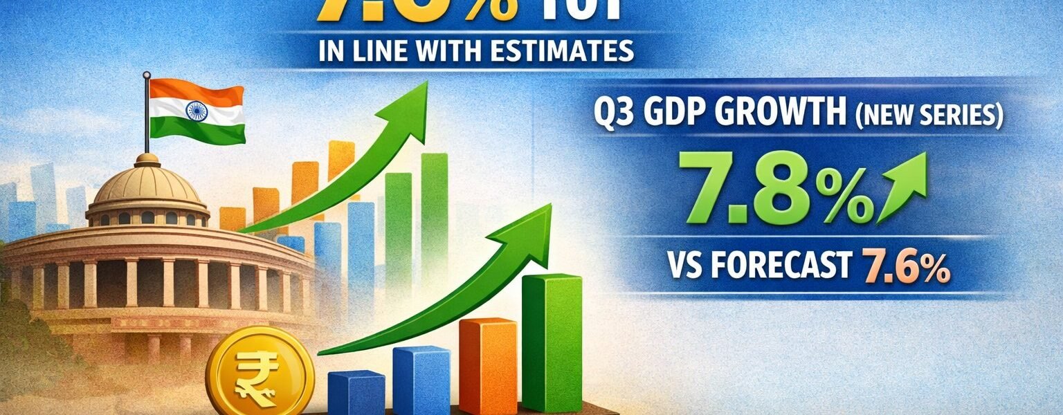 Indian economy registered a growth of 7.8 percent in the third quarter of the current financial year.