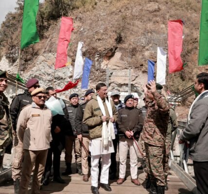 Minister of State for Defence Sanjay Seth inaugurated the Chungthang-Lachen Axis and Taram Chu Bridge in Sikkim