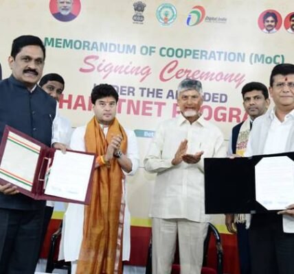 MoC signed between Digital India Fund and Andhra Pradesh Government for speedy implementation of the revised BharatNet programme