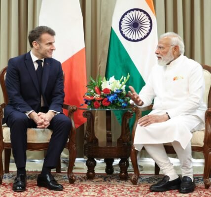 PM Modi and French President Emmanuel Macron the establishment of a Special Global Strategic Partnership was announced.